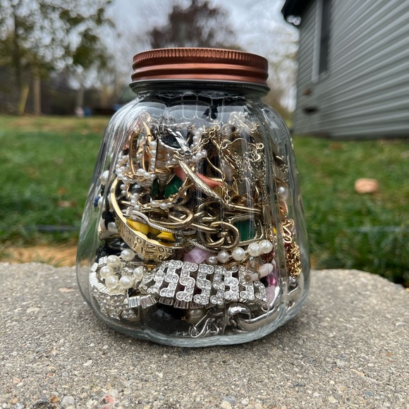 Mystery Jewelry Jar! Variety of Gold, Silver, & Colored new & vintage pieces #32 - Picture 1 of 4